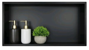 Matte Black Stainless Steel 24 x 12  Shower Niche $89.99 Retail - Brand New