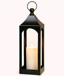 Modern Farmhouse Black 15.1  Metal Lantern $39.99 Retail - Brand New