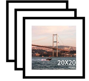 20 x 20 Black Picture Frame 3 Pack $49.99 Retail - Brand New
