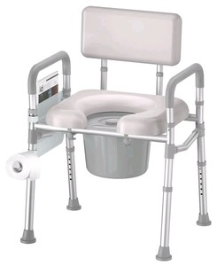 Bedside Commode Toilet with Padded Seat $65.99 Retail - Brand New