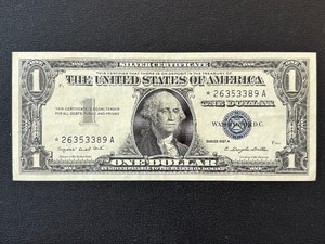 1957 A Blue Seal $1 Dollar Silver Certificate Star Note Uncirculated