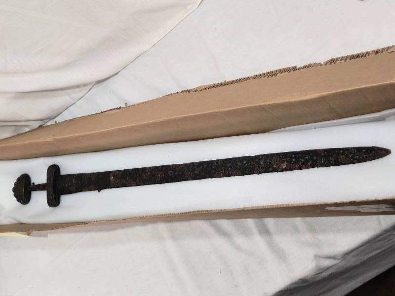 Purported Ancient 10-12th Century 36 Viking Sword with Decorative Hilt