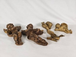 Ornamental Decor Lot Including Cherubs