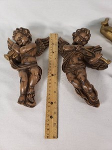Ornamental Decor Lot Including Cherubs