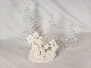 Nativity Figurines and Glass Tree Set