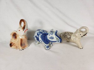 Ceramic Elephant Figurines