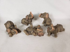 Elephant Figurine Set including Playful Poses