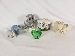 Collectible Elephant Figurines Assortment including 1979 Russ Berrie and George Good Pieces