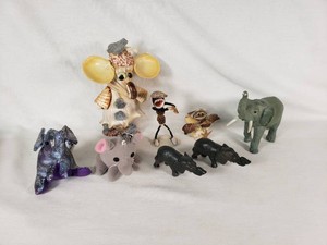 Elephant and Sea Shell Animal Figurines