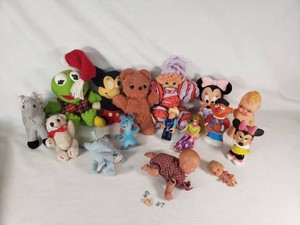 Mixed Toy Collection including Plush Toys, Dolls, and Figurines