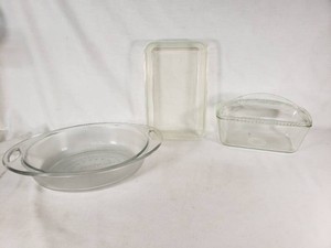 Anchor Hocking and Others Glass Bakeware Set including Oval Casserole Dish, Rectangular Baking Dish, and Loaf Pan