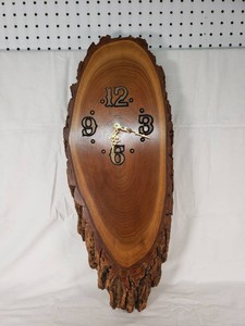 Earth Clocks Black Walnut Clock with Natural Edge