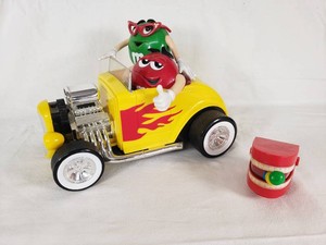 M&Ms Candy Dispenser Hot Rod and Chattering Teeth Toy