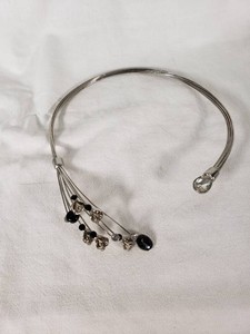 Necklace with Floral and Gemstone Accents