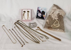 Jewelry Collection including Necklaces, Earrings, and Brooch