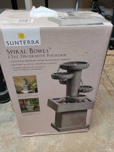 Sunterra Spiral Bowls 1.5 ft. Decorative Fountain