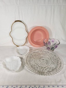 Fire-King Milk Glass Dishes and Vintage Decorative Glassware