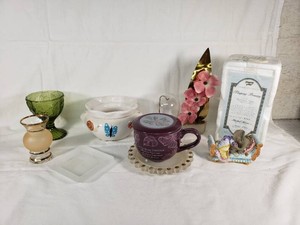 Assorted Decorative Home Items including Butterfly Bowl, Decorative Mug, and Sleeping Beauty Elephant Figurine with Certificate