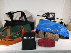 Assorted Duffel Bags, Handbags, and Cosmetic Cases