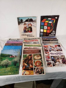 Vintage Farm and Home Magazines and Puzzle Guide Featuring Farm Wife News and Rubiks Cube