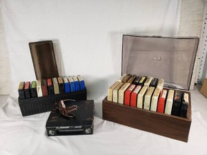 Set of Titan Model CME-1476 8-Track Tape Player (Untested) and Assorted 8-Track Music Tapes