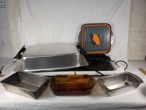 Toastmaster Electric Griddle with Loaf Pans and Glass Baking Dish