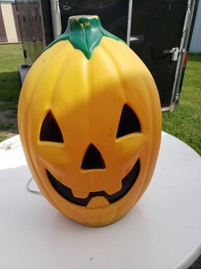 Light-Up Halloween Pumpkin Blow Mold Decoration