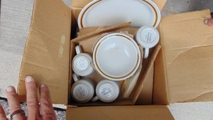 Set of 4 New Vintage Stoneware in Box