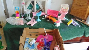 Box of Barbie Furniture
