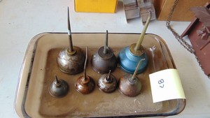 Selection of 7 Oil Cans