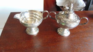 Sterling Weighted Creamer and Sugar