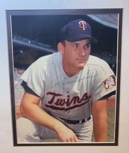 VINTAGE Harmon Killebrew AUTOD 1960s Era 8x10 Photo #5, Minnesota Twins wCOA 