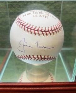 Justin Morneau Autographed Offcial Rawlings Major League Baseball PSA wCOA