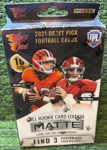 2021 Wild Card Draft Pick BlackWhite Matte Hanger Box Factory-Sealed - Trevor Lawrence, Mac Jones