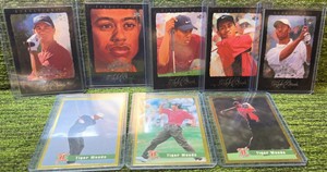 Tiger Woods Cards Mixed Lot of 8 Cards in Total