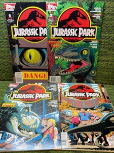 VTG Jurassic Park #1-4 Complete - 1993 Topps - Official Comics Adaptation RARE