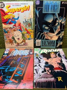 Lot of 4 DC -Dark Kight-Detective- Robin & Supergirl 