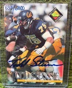 1994 Classic Pro Line Live Auto 2100 Todd Steussie Auto RC Rookie Vikings