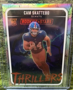 2025 Panini Rookies & Stars Cam Skattebo #26 Silver Prizm Thrillers (RC) Giants
