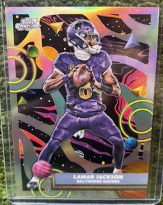 2025 Cosmic Lamar Jackson #7 Refractor - Baltimore Ravens NFL QB