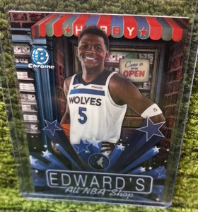 2025-26 Bowman Basketball Chrome Hobby Stars Anthony Edwards #HS-14 R REFRACATORE