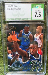1995-96 Flair #206 Kevin Garnett RC CSG 7.5 Minnesota Timberwolves Legend 
