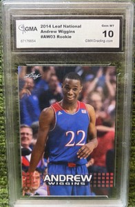Andrew Wiggins ROOKIE Of The Year Gem Mint 10 2014 Leaf National Warriors #3