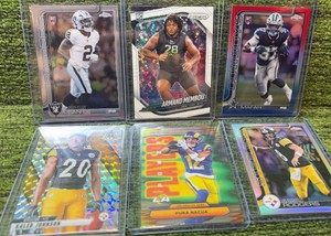 Mixed Lot of NFL Inserts- 6 Cards in Total-Stars-Rookies & Inserts