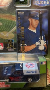 1999 New York Yankees Truck White Rose Collectibles-wDerek Jeter Fleer BB Card