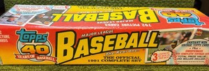 1991 Topps Baseball Cards Complete Set Box 792 Cards Henderson Bo Jackson Boggs