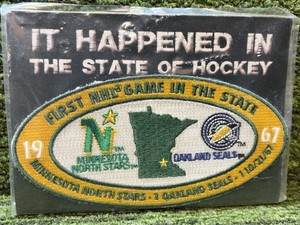 First NHL Game Patch in Minnesota North Stars vs Oakland Golden Seals NHL #200