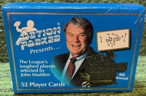 Sealed 1992 Action Packed The All Madden Team 8th Annual 52 Card Box Set w JOHN MADDEN 