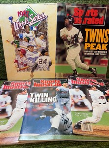 Twins Reader Lot- 4 Sports Illustrated & 1987 World Series Program 