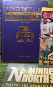 Minnesota Vikings & North Stars Memories Coffee Table Books, & Vikings Unforgettable Year 